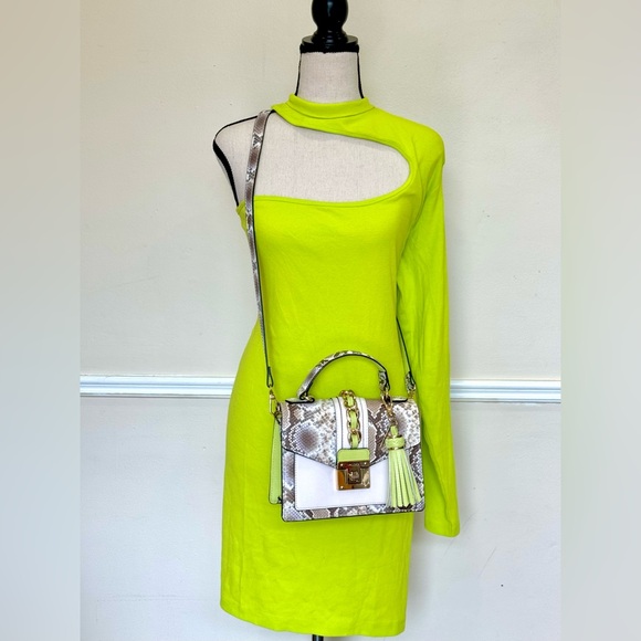 Lime green cut out dress… Can be bought with or without purse. - Picture 2 of 2